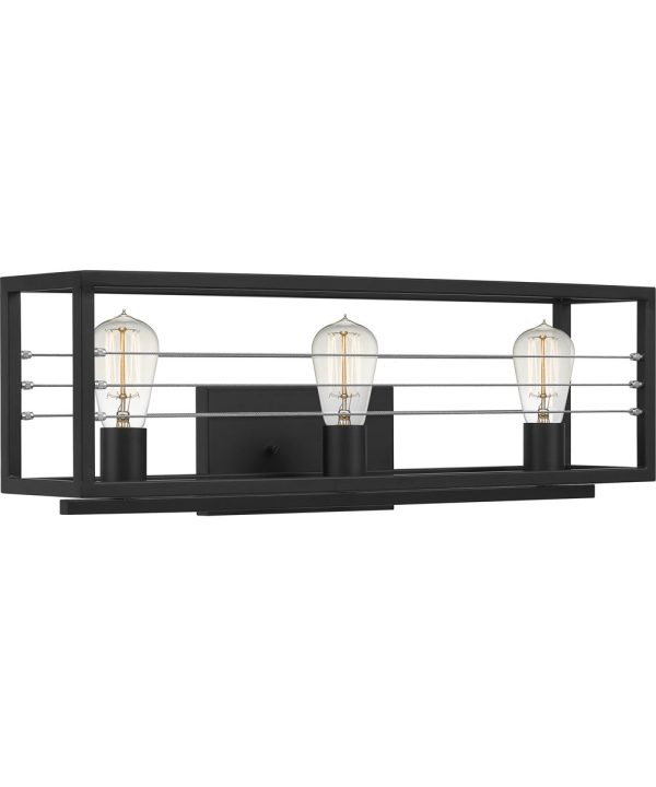 Awendaw Large 3-light Bath Light Matte Black Discount