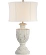 Aeneas 1-Light Table Lamp White Wash Oat Linen Shade For Discount