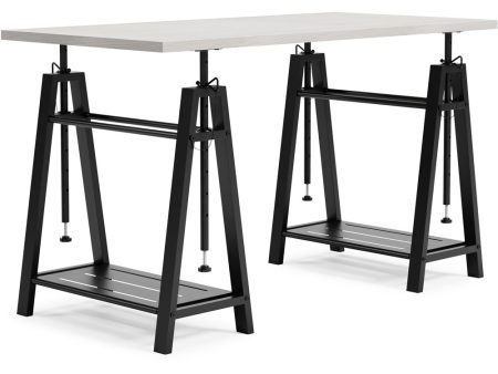 Bayflynn Adjustable Height Desk White Black For Discount