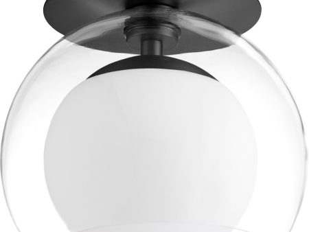 1-light Ceiling Flush Mount Matte Black Online Sale