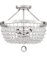 Teresa 4-light Semi Flush Mount Polished Nickel Cheap