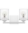 Abner Medium 2-light Bath Light Polished Chrome Supply