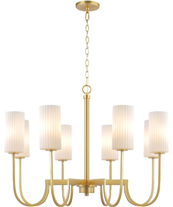 Town & Country 8-Light Chandelier Satin Brass on Sale