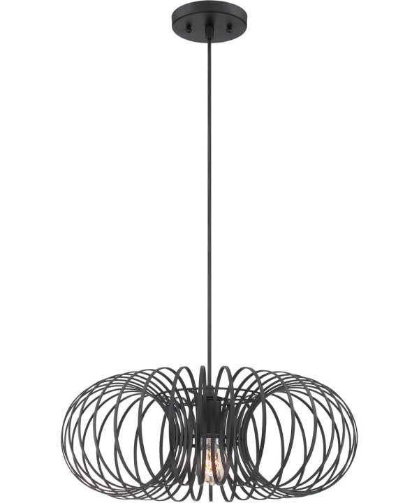 Walworth 1-Light Pendant Black Metal Shade on Sale