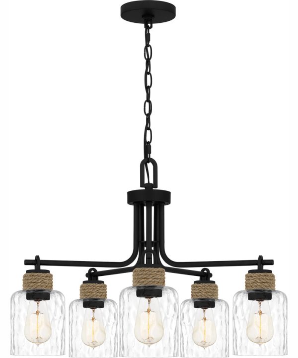 Baltic 5-light Chandelier Matte Black on Sale