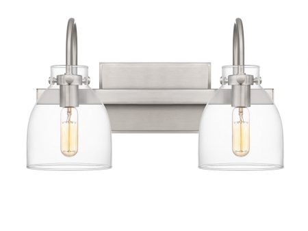 Atmore Medium 2-light Bath Light Brushed Nickel For Sale