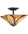 Asheville Medium 2-light Semi Flush Mount Valiant Bronze Fashion