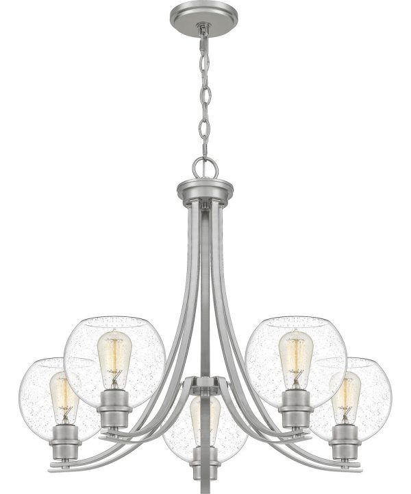 Pruitt 5-light Chandelier Brushed Nickel Fashion