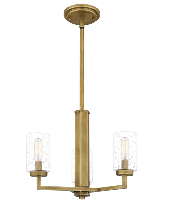 Sunburst 3-light Pendant Weathered Brass Supply