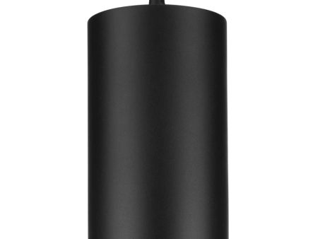 6   Outdoor Aluminum Cylinder Cord-Mount Hanging Light Black For Cheap