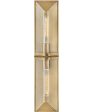 Astoria 2-Light Two Light Vanity in Heritage Brass For Sale