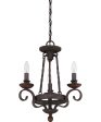 Noble 3-light Chandelier Rustic Black Discount