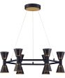 Houston LED Chandelier Black   Gold Online