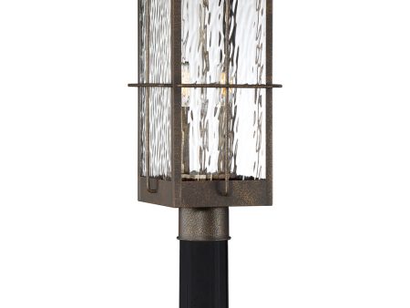 Ward Large 2-light Outdoor Post Light Gilded Bronze Online now