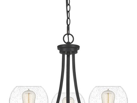 Pruitt 3-light Chandelier Matte Black For Discount