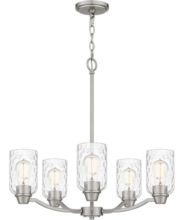 Acacia 5-light Chandelier Brushed Nickel Online Sale