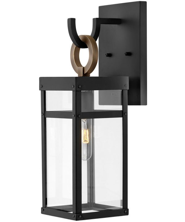 Porter 1-Light Small LED Outdoor Wall Mount Lantern in Black Cheap