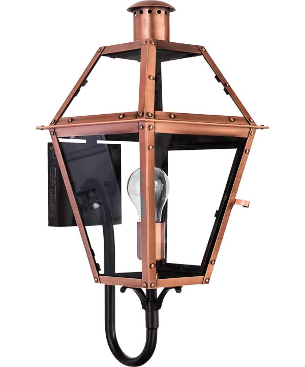 Rue De Royal Medium 1-light Outdoor Wall Light Aged Copper For Discount