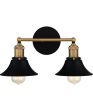 Trafalgar Medium 2-light Bath Light Matte Black Hot on Sale