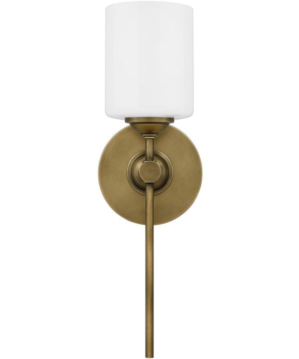 Aria Small 1-light Wall Sconce Weathered Brass Online now