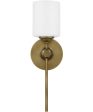 Aria Small 1-light Wall Sconce Weathered Brass Online now