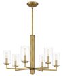 Sunburst 6-light Chandelier Weathered Brass For Cheap