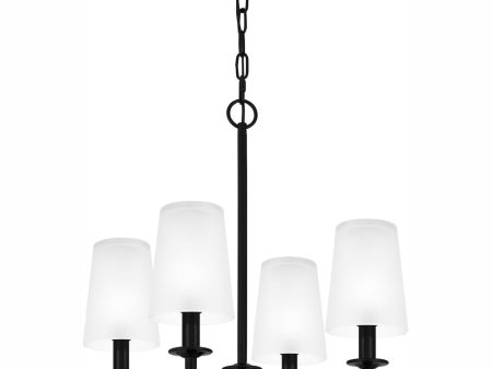 Hough 4-light Chandelier Mystic Black Hot on Sale