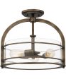 Toscana 3-light Semi Flush Mount Statuary Bronze Sale