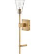 Auden 1-Light Single Light Vanity in Heritage Brass For Discount