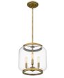 Tapley Small 3-light Mini Pendant Weathered Brass on Sale