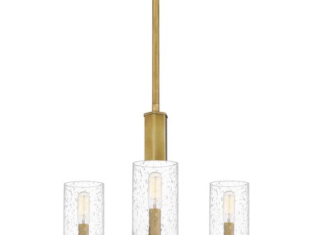 Sunburst 3-light Chandelier Weathered Brass Online