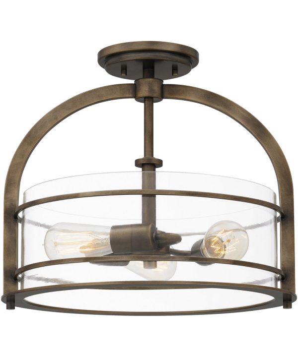 Toscana 3-light Semi Flush Mount Statuary Bronze Sale