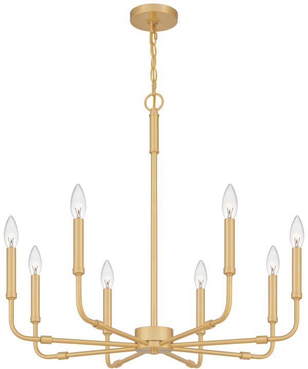 Abner 8-light Chandelier Aged Brass Online Hot Sale