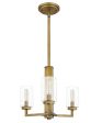 Sunburst 3-light Pendant Weathered Brass Supply