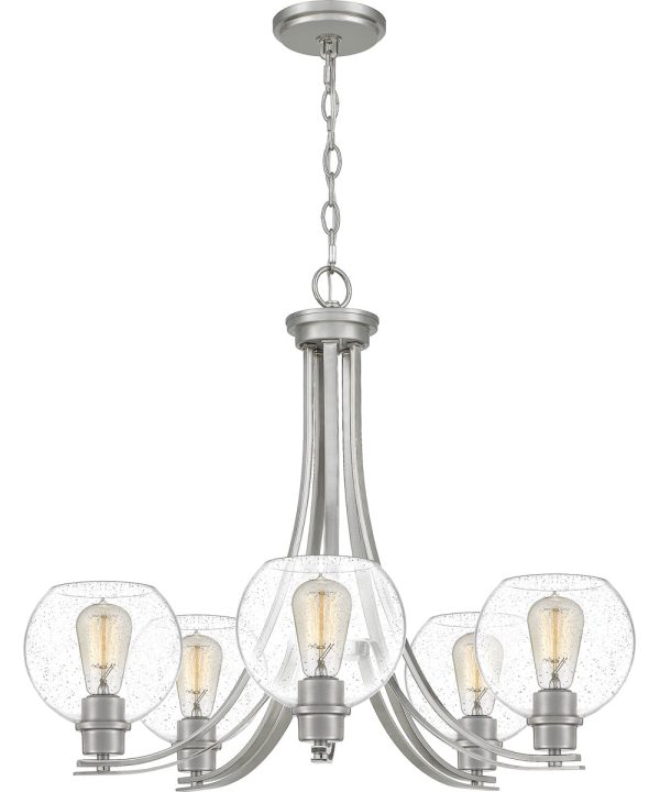 Pruitt 5-light Chandelier Brushed Nickel Fashion