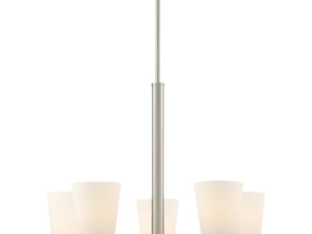 Nome 5-Light Chandelier Brushed Nickel Online Sale