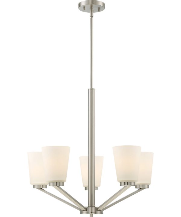 Nome 5-Light Chandelier Brushed Nickel Online Sale