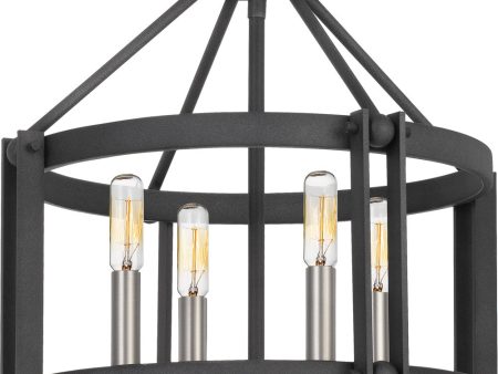 Victor 4-light Semi Flush Mount Mottled Black Online