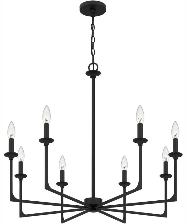 Prescott 8-light Chandelier Matte Black Supply