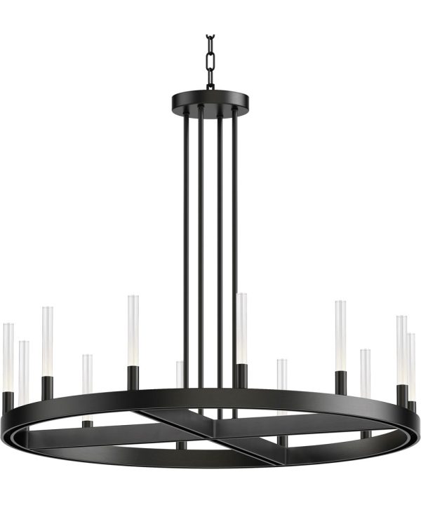 Ovation 12-Light LED Chandelier Black Fashion