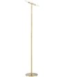 Tampa LED Torchiere Satin Brass Fashion