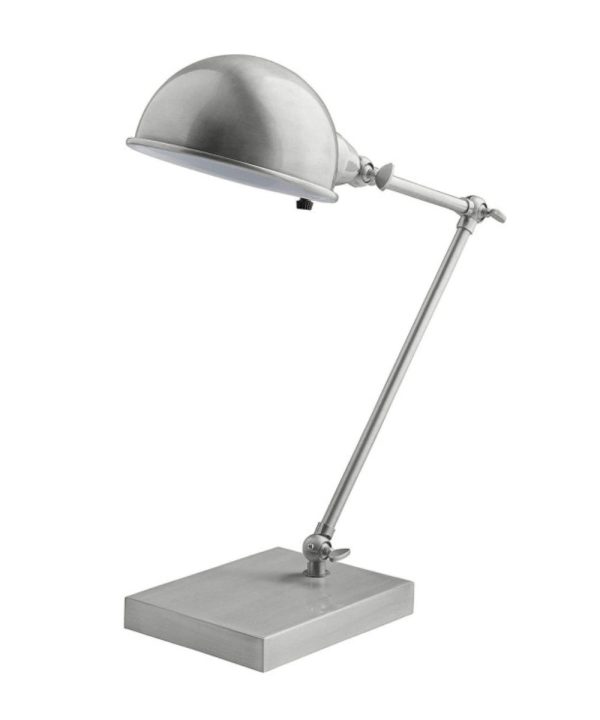 Adesso 21 H Swing Arm LED Desk Lamp Brushed Steel Metal Finish Sale