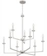 Prescott 9-light Chandelier Brushed Nickel Discount