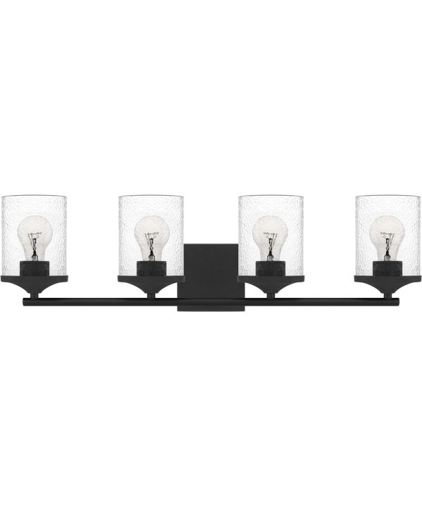 Abner Extra Large 4-light Bath Light Matte Black Fashion