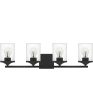 Abner Extra Large 4-light Bath Light Matte Black Fashion