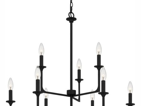 Prescott 9-light Chandelier Matte Black on Sale