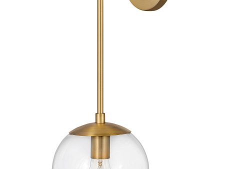 Warby 1-Light Single Light Sconce in Heritage Brass Hot on Sale