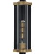 Opulent 1-Light Outdoor Wall Sconce Black   Antique Brass Cheap