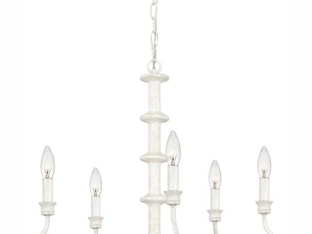 Adela 5-light Chandelier Antique White Discount