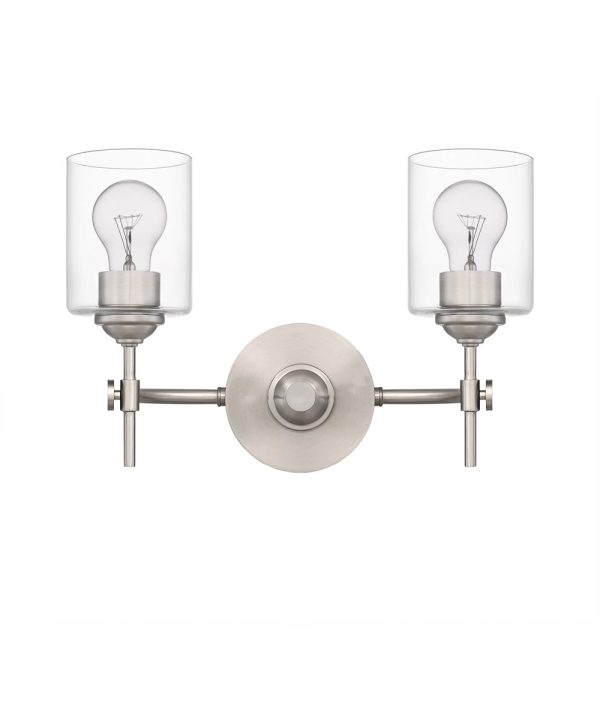 Aria Medium 2-light Bath Light Brushed Nickel Fashion